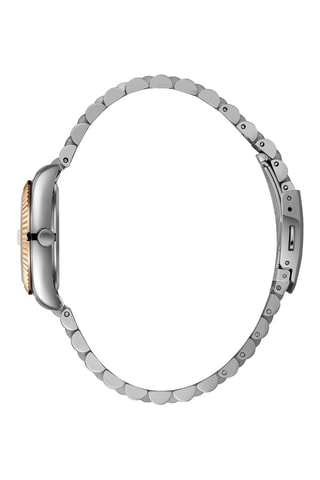 Reloj de cuarzo de acero - Plateado y rosa dorado