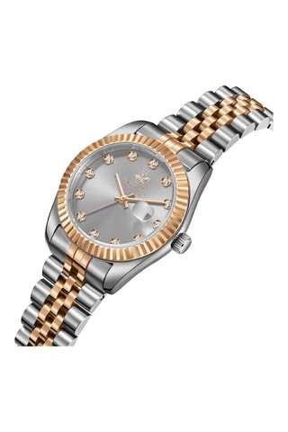 Reloj de cuarzo de acero - Plateado y rosa dorado
