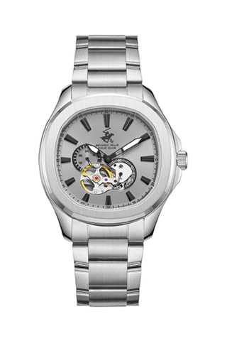 Reloj de cuarzo de acero - Plateado