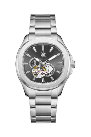Reloj automático de acero - Plateado y negro