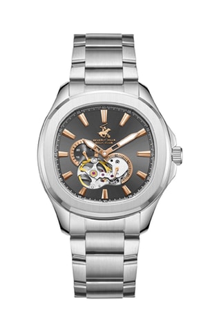 Reloj de cuarzo de acero - Plateado y gris