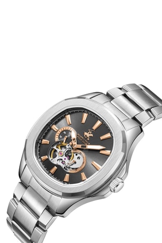 Reloj de cuarzo de acero - Plateado y gris