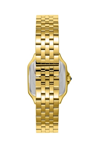 Reloj de cuarzo de acero - Dorado y marrón