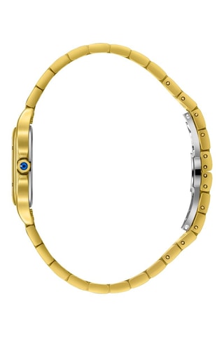 Reloj de cuarzo de acero - Dorado y marrón
