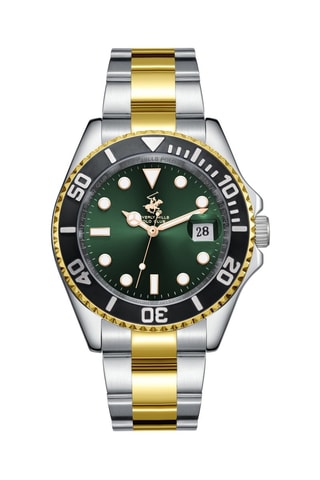 Reloj de cuarzo de acero - Plateado y dorado