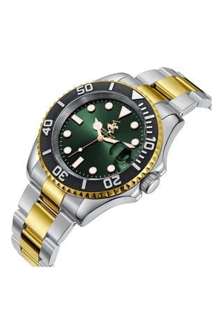 Reloj de cuarzo de acero - Plateado y dorado