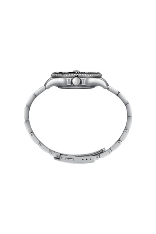 Reloj de cuarzo de acero - Plateado y negro