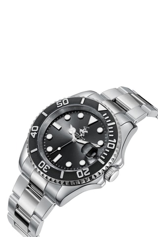 Reloj de cuarzo de acero - Plateado y negro