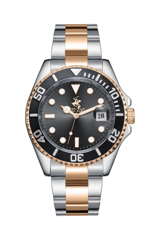 Reloj de cuarzo de acero - Plateado y rosa dorado