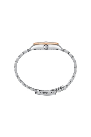 Reloj de cuarzo de acero - Plateado y rosa dorado