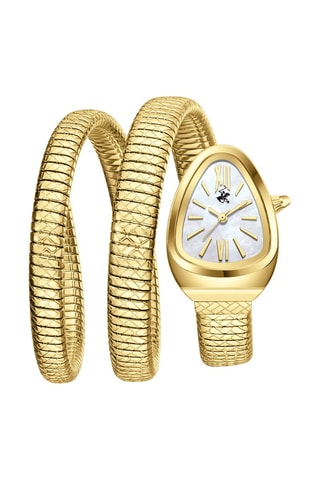 Reloj de cuarzo de acero - Dorado y blanco