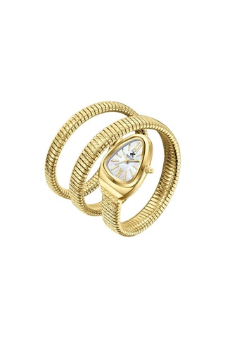 Reloj de cuarzo de acero - Dorado y blanco