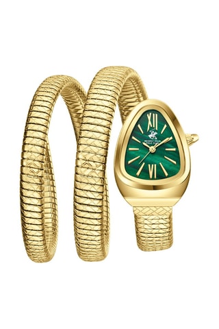 Reloj de cuarzo de acero - Dorado y verde