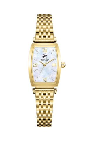 Reloj de cuarzo de acero - Dorado y blanco