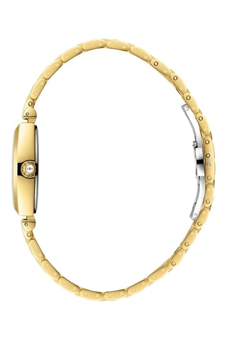 Reloj de cuarzo de acero - Dorado y blanco