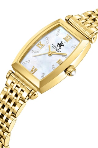 Reloj de cuarzo de acero - Dorado y blanco