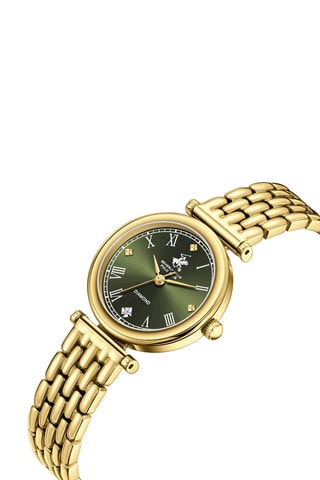 Reloj de cuarzo de acero - Dorado y verde