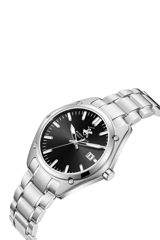 Reloj de cuarzo de acero - Plateado y negro