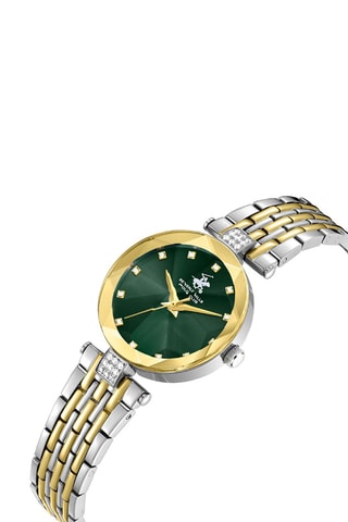 Reloj de cuarzo de acero - Plateado y dorado
