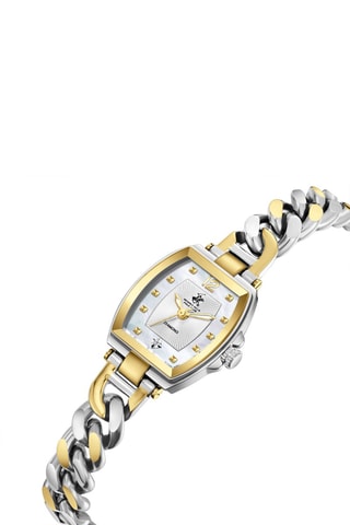 Reloj de cuarzo de acero - Plateado y dorado