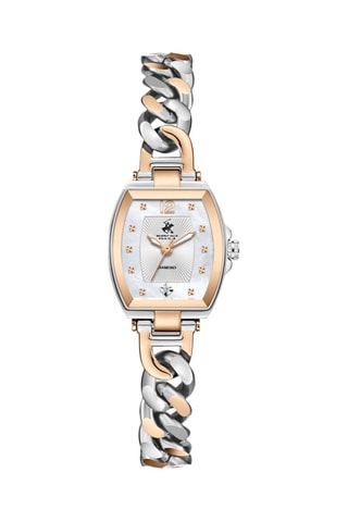 Reloj de cuarzo de acero - Plateado y rosa dorado