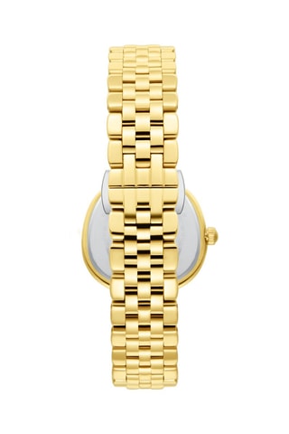 Reloj de cuarzo de acero - Dorado y marrón