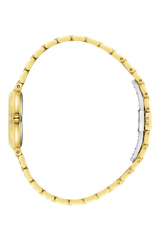 Reloj de cuarzo de acero - Dorado y marrón