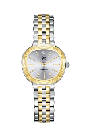 Reloj de cuarzo de acero - Plateado y dorado