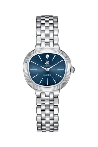 Reloj de cuarzo de acero - Plateado y azul