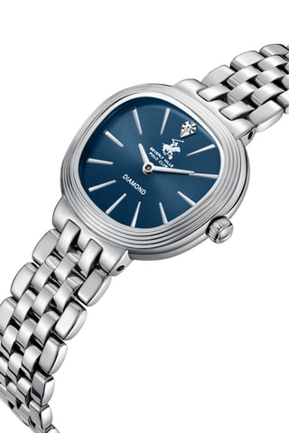 Reloj de cuarzo de acero - Plateado y azul
