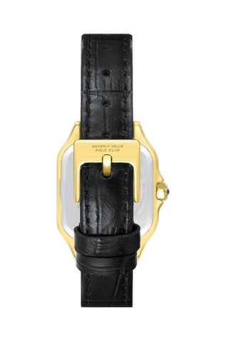 Reloj de cuarzo de piel - Negro y dorado