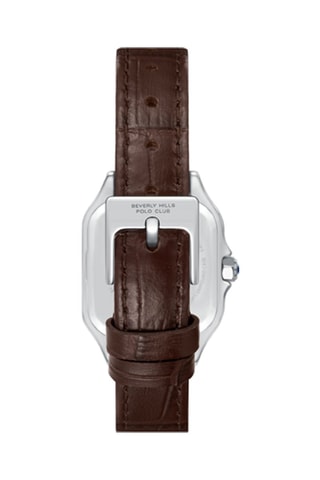 Reloj de cuarzo de piel - Marrón y plateado