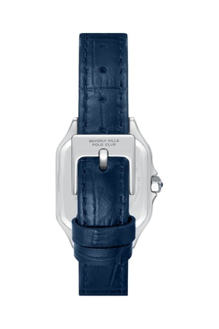 Reloj de cuarzo de piel - Azul y plateado