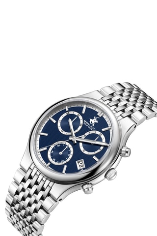 Reloj de cuarzo de acero - Plateado y azul