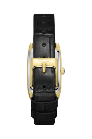 Reloj de cuarzo de piel - Negro y dorado