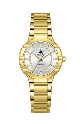Reloj de cuarzo de acero - Dorado y plateado