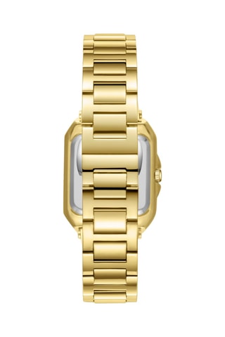 Reloj de cuarzo de acero, nácar y cerámica - Dorado y azul claro