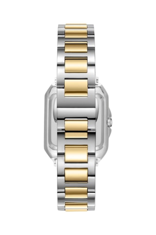 Reloj de cuarzo de acero, nácar y cerámica - Plateado y dorado