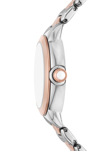 Reloj de cuarzo de acero - Plateado y rosa dorado