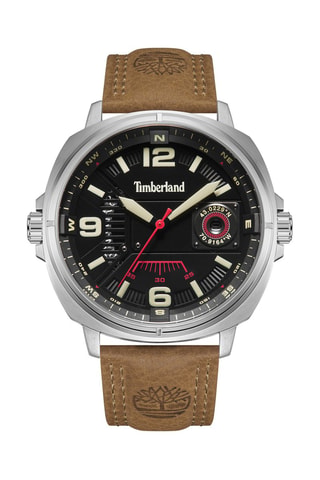 Reloj de cuarzo de piel - Marrón y plateado