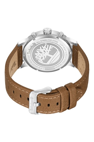 Reloj de piel - Cronógrafo - Marrón y plateado