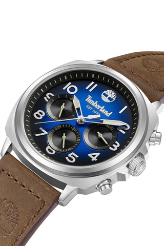 Reloj de cuarzo de piel - Marrón y plateado