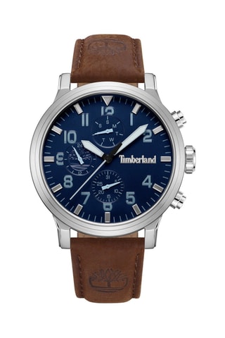 Reloj de cuarzo de piel - Marrón y plateado