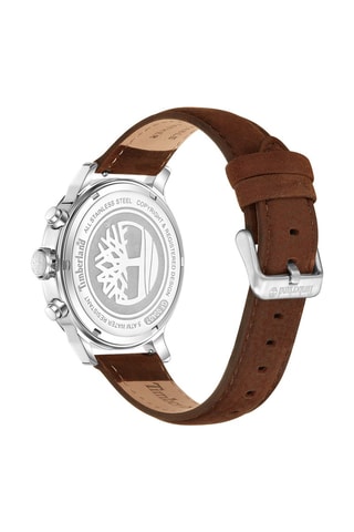 Reloj de cuarzo de piel - Marrón y plateado