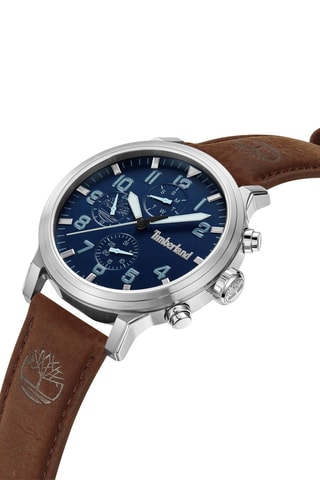 Reloj de cuarzo de piel - Marrón y plateado