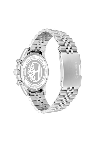 Reloj de cuarzo de acero - Cronógrafo - Plateado