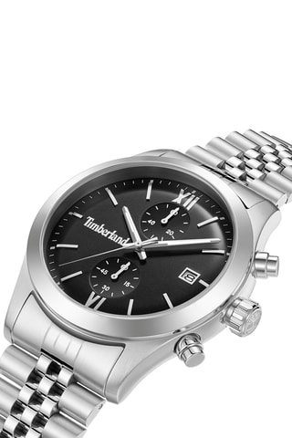 Reloj de cuarzo de acero - Cronógrafo - Plateado