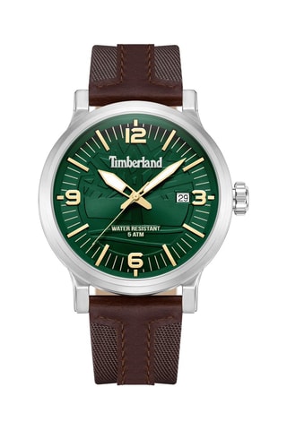 Reloj de cuarzo de piel - Marrón y plateado