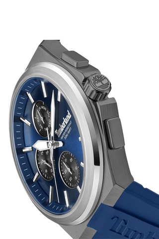 Reloj de cuarzo de silicona - Cronógrafo - Azul y plateado