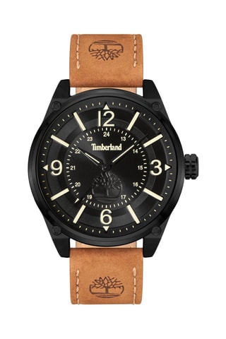 Reloj de cuarzo de piel - Marrón y negro